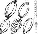 手描きカカオ線画セット 121368960
