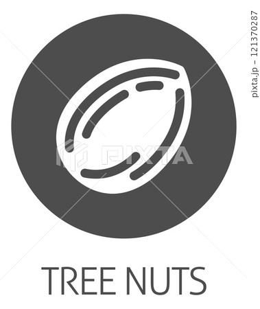 Tree Nut Almond Food Allergen Allergy Icon Concept 121370287