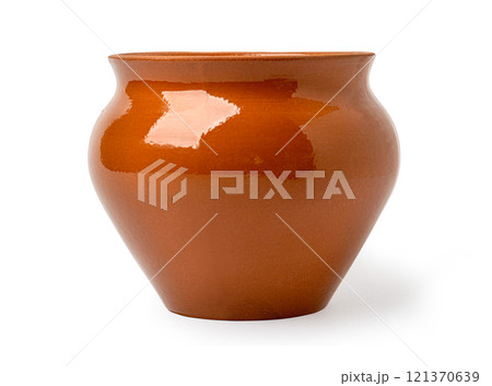 new ceramic pot isolated new ceramic pot isolated 121370639
