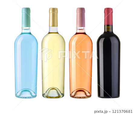 Set of wine bottle isolated Set of wine bottle isolated 121370681