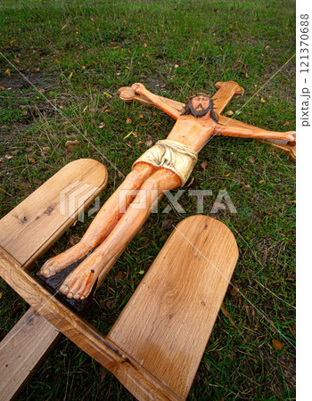 Jesus Christ on the cross 121370688