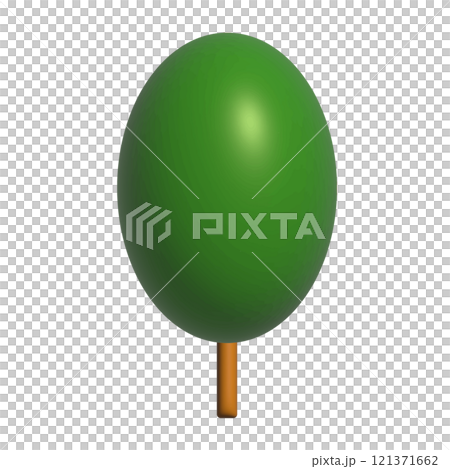 3D tree cartoon isolated background for nature, environment, decoration, element, media and illustration 121371662