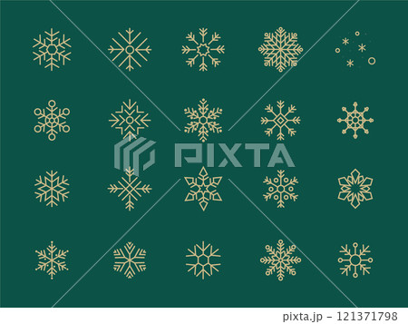 Snowflake icons Snowflake icons 121371798