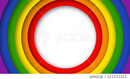 Abstract geometric red, orange, yellow, green, blue and purple circles lgbtq color background. Lgbt Pride History Month color background with copy space for text. Vector illustration Abstract geometric red, orange, yellow, green, blue and purple circles lgbtq color background. Lgbt Pride History Month color background with copy space for text. Vector illustration 121372221
