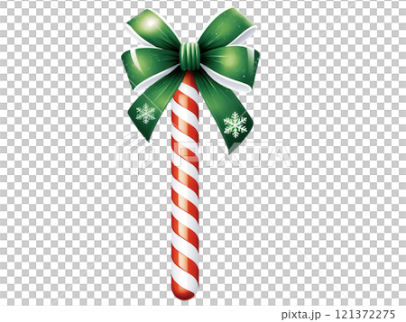 Christmas Ball a green and white candy cane swirl, glossy with a festive shine, isolated on a transparent background, appearing Christmas Ball a green and white candy cane swirl, glossy with a festive shine, isolated on a transparent background, appearing 121372275