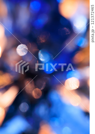 青とオレンジの煌めきテクスチャ 121372465