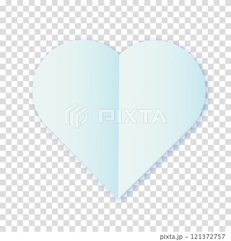 The concept of a love heart in blue with a shadow on a transparent background. Vector clipart illustration The concept of a love heart in blue with a shadow on a transparent background. Vector clipart illustration 121372757