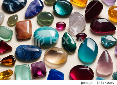Multicolored gemstone with vibrant hues and brilliance.AI Generated 121373065