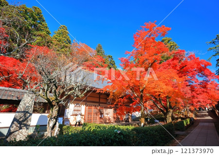 【滋賀県】晴天の永源寺の紅葉 121373970