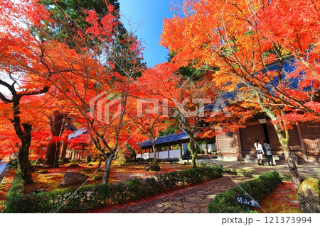 【滋賀県】晴天の永源寺の紅葉 121373994