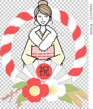 Adult woman in kimono 121374603