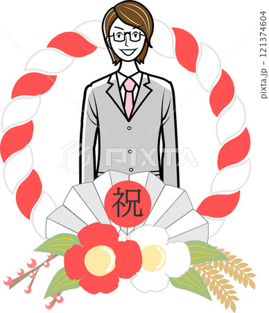 スーツ姿の成人男性 121374604