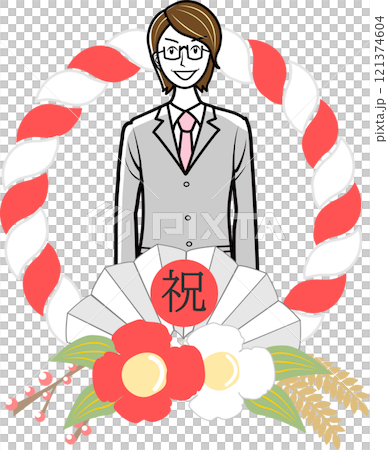 スーツ姿の成人男性 121374604