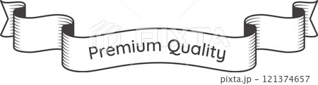 Premium quality ribbon banner symbolizing high standards and exceptional value, representing prestige and top tier products or services while conveying a sense of luxury and achievement Premium quality ribbon banner symbolizing high standards and exceptional value, representing prestige and top tier products or services while conveying a sense of luxury and achievement 121374657