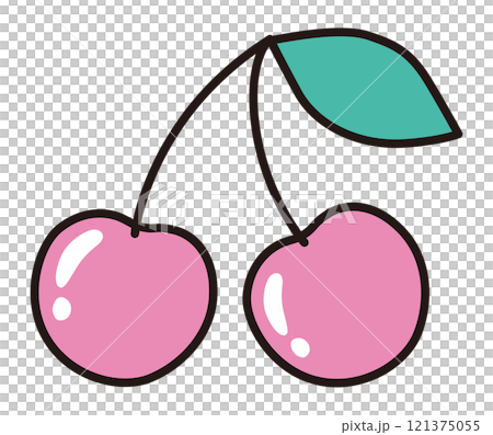 Cute cherries vector illustration. Cherries, fruits Cute cherries vector illustration. Cherries, fruits 121375055