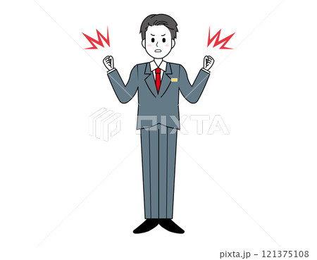 接客をする男性販売員のイラスト 男性のビジネスマンの全身イラスト 接客をする男性販売員のイラスト 男性のビジネスマンの全身イラスト 121375108