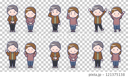 私服の中年男女 01 121375138