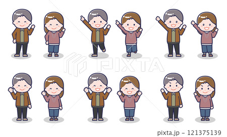 私服の中年男女 02 121375139