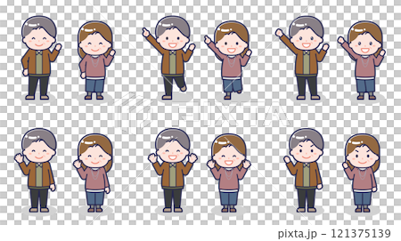 私服の中年男女 02 121375139