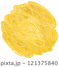 水彩で描いた茹でたパスタ 121375840