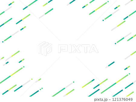 斜めの幾何学の背景パターン　グリーン 121376049