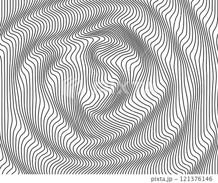 Abstract background with wavy lines. Black and white vector pattern.. Abstract background with wavy lines. Black and white vector pattern.. 121376146