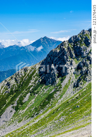 剱御前山から見る鹿島槍ヶ岳（南峰）　北アルプス劔岳登山 121376435