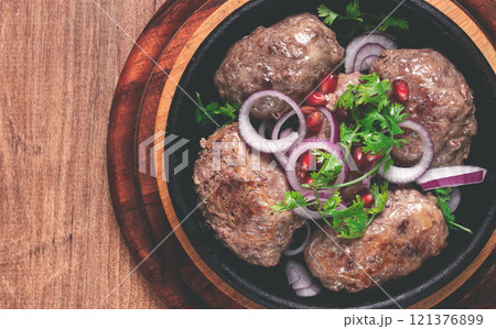 fried apkhazura, cutlet in a fat grid, spicy, Georgian dish, fried on ketsi, homemade, no people, fried apkhazura, cutlet in a fat grid, spicy, Georgian dish, fried on ketsi, homemade, no people, 121376899