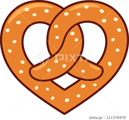 Heart shaped pretzel 121376979