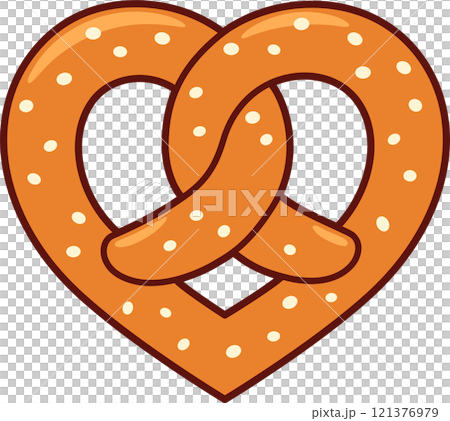 Heart shaped pretzel 121376979