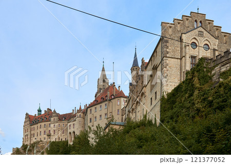 Sigmaringen, Germany - located in the Black Forest, very close to the source of the river Danube, Sigmaringen is famous for its Medieval fortress 121377052