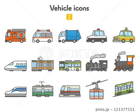 働く車のアイコン集 121377151
