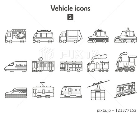 働く車のアイコン集 121377152