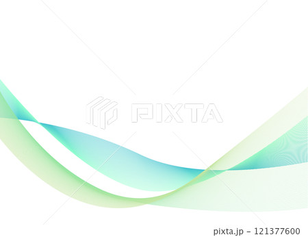 緑のウェーブ背景02 121377600