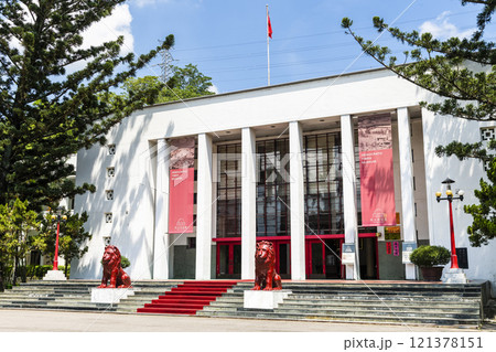 Architecture view of the Democratic Times Museum building in Taichung, Taiwan. It is the former Taiwan Provincial Assembly Hall. Architecture view of the Democratic Times Museum building in Taichung, Taiwan. It is the former Taiwan Provincial Assembly Hall. 121378151