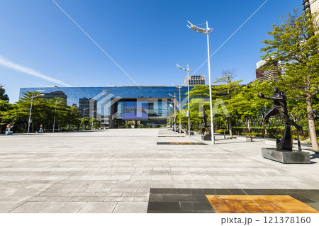 Architecture view of the Taichung City Government Building, Taiwan. It is the highest-level local administrative agency in Taichung. 121378160