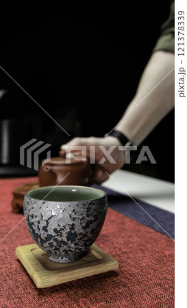 Discovering Serenity Through Tea A Delightful Moment of Brewing the Perfect Cup 121378339