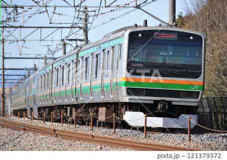高崎線 本庄-岡部 JR東日本 E231系1000番台 K-42編成(国府津) 高崎線 本庄-岡部 JR東日本 E231系1000番台 K-42編成(国府津) 121379372
