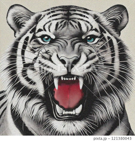 2025年版白虎のイラスト 2025年版白虎のイラスト 121380043