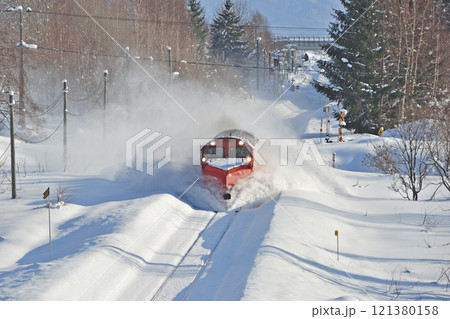 宗谷本線　蘭留ー塩狩　JR北海道　DE15-2515（旭川）　ラッセル　常時排雪列車　常排 121380158