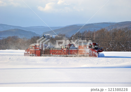 石北本線　愛別－東愛別　JR北海道　DE15-1543（旭川）　ラッセル　常時排雪列車　常排 121380228