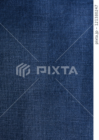 Blue denim jeans texture close up. Blue denim jeans background. 121380247