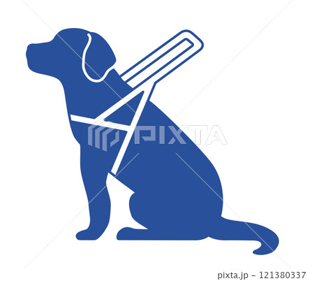 盲導犬のアイコン 121380337
