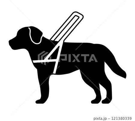 盲導犬のアイコン 121380339