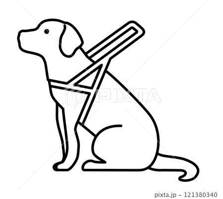 盲導犬のアイコン 121380340