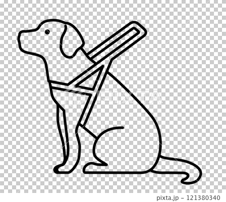 盲導犬のアイコン 121380340
