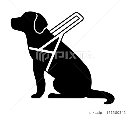 盲導犬のアイコン 121380341
