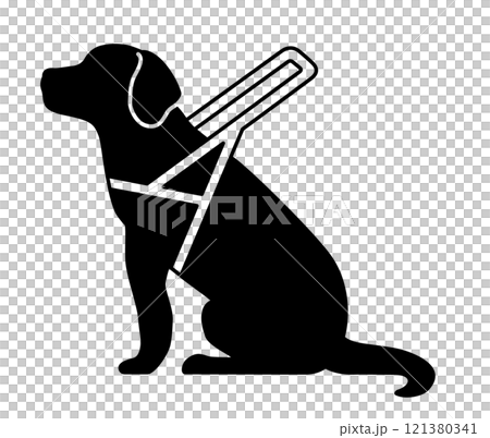 盲導犬のアイコン 121380341