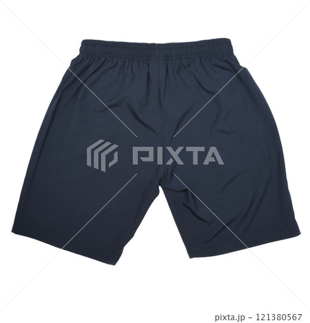 Dark Blue shorts on white background. Child Sport shorts. 121380567