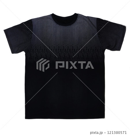 Blue t-shirt template ready for your own graphics.  Isolated on white. 121380571